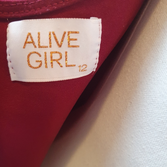 Alive Girl Burgandy Dress 🔥 Size 12 - Picture 8 of 8